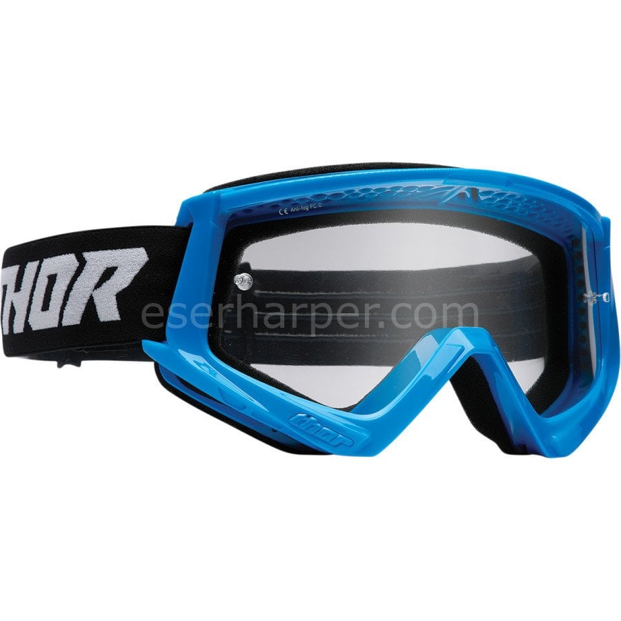 YOUTH COMBAT RACER BLUE BLACK GOGGLE