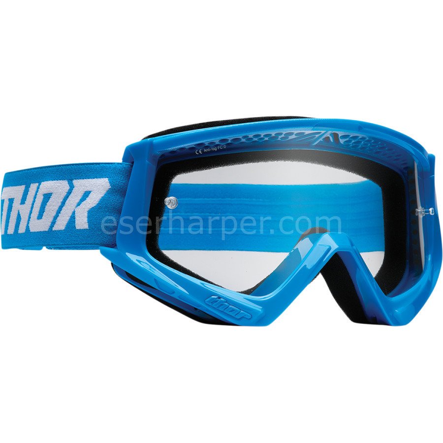 YOUTH COMBAT RACER BLUE WHITE GOGGLE