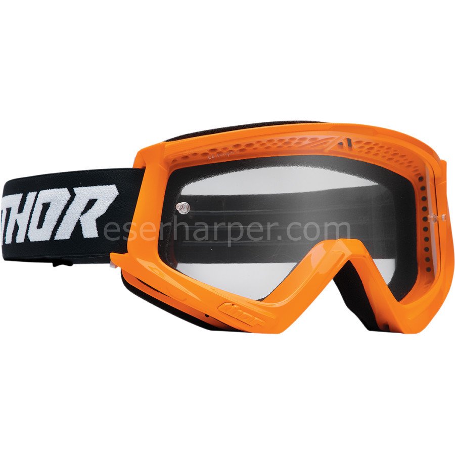 YOUTH COMBAT RACER FLO ORANGE BLACK GOGGLE
