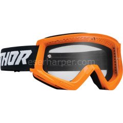 YOUTH COMBAT RACER FLO ORANGE BLACK GOGGLE