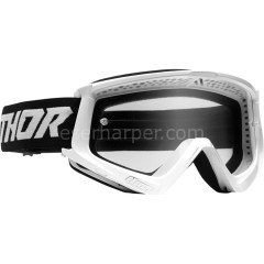 YOUTH COMBAT RACER WHITE BLACK GOGGLE