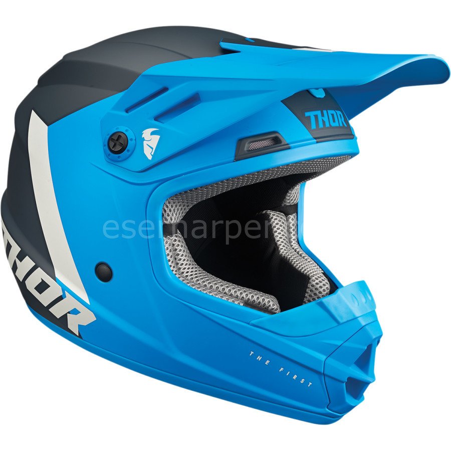 YOUTH SECTOR CHEV BLUE LIGHT GRAY HELMET