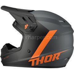 YOUTH SECTOR CHEV CHARCOAL ORANGE HELMET