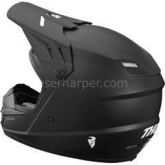 YOUTH SECTOR SOLID BLACK HELMET