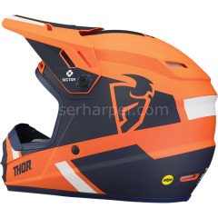 YOUTH SECTOR SPLIT ORANGE NAVY MIPS HELMET