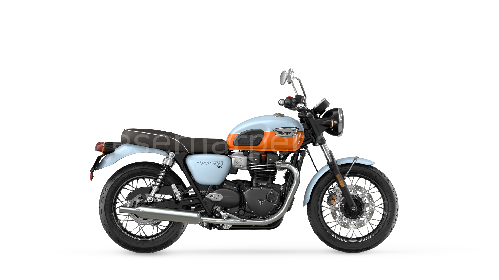 BONNEVILLE T100 MERIDEN BLUE / TANGERINE