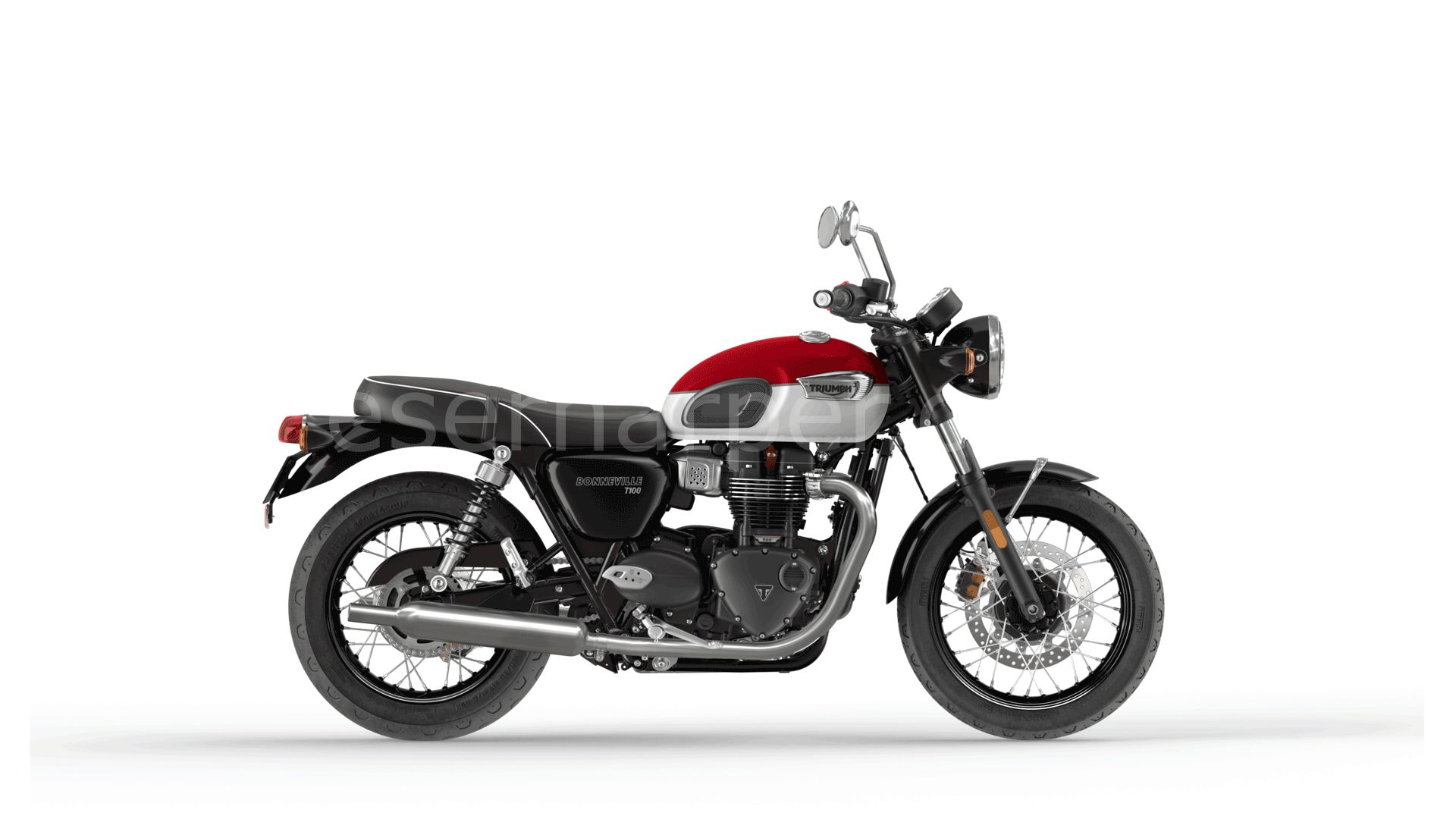 BONNEVILLE T100 CARNIVAL RED FUSION WHITE