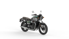 BONNEVILLE T100 GOLD LINE SILVER ICE / COMPETITION GREEN