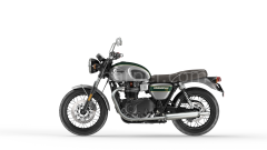 BONNEVILLE T100 GOLD LINE SILVER ICE / COMPETITION GREEN