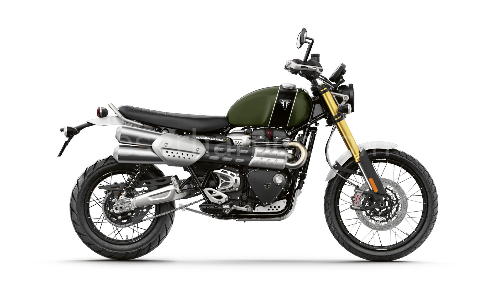 Scrambler 1200 XE Matt Khaki Green Matt Jet Black