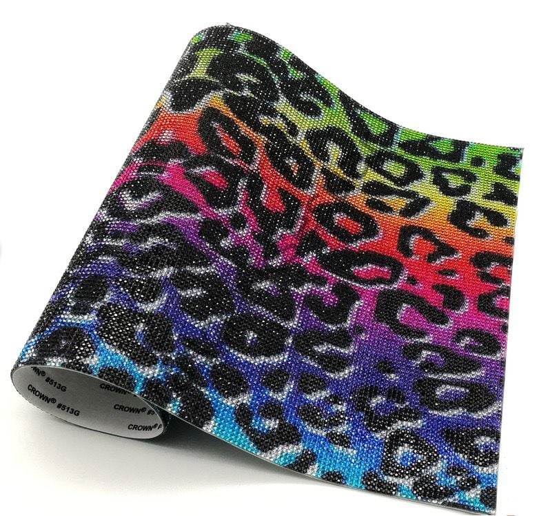 Taşlı Kristal Plaka Leopar