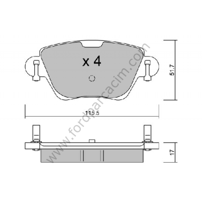 Mondeo Arka Fren Balata 2001-2004 Arası Modeller İçin KALE