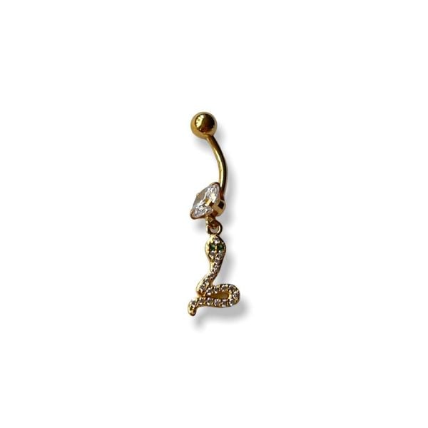 Goldy Yılan Çelik Göbek Piercing