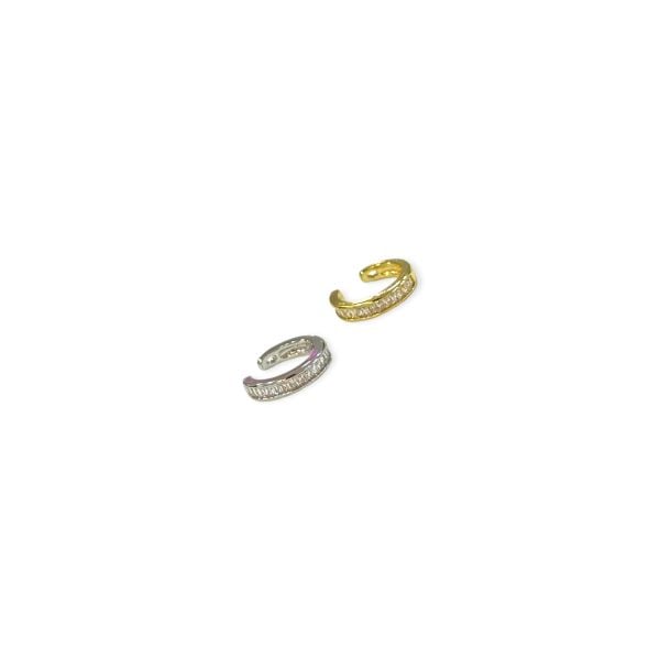 Kare Taşlı Earcuff Kıkırdak Küpe