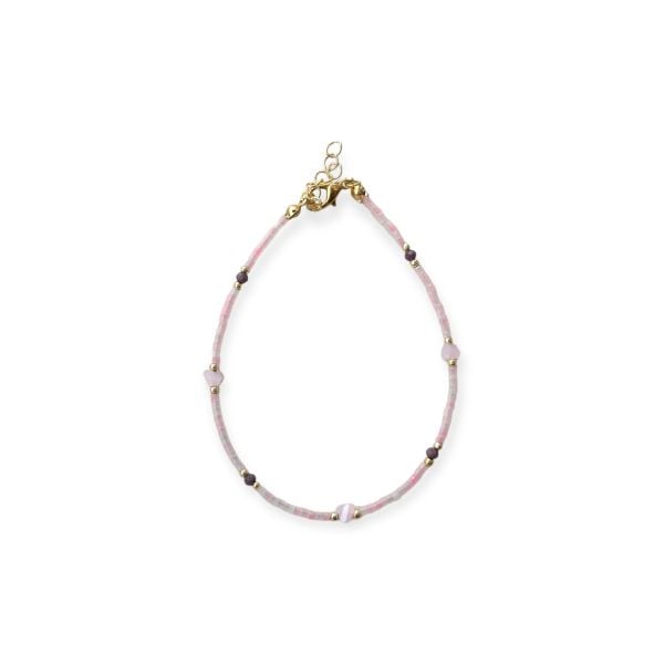 Pembe Cam Boncuk Halhal
