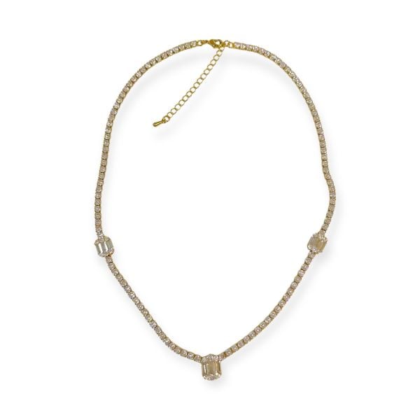 Baget Trio Diamonds Su Yolu Kolye