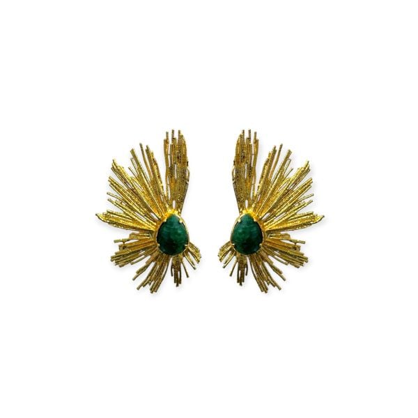 Golden Jade Anka Doğaltaş Küpe