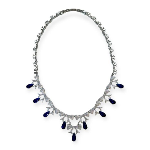 Sapphire Diamonds Fiyonk Kolye