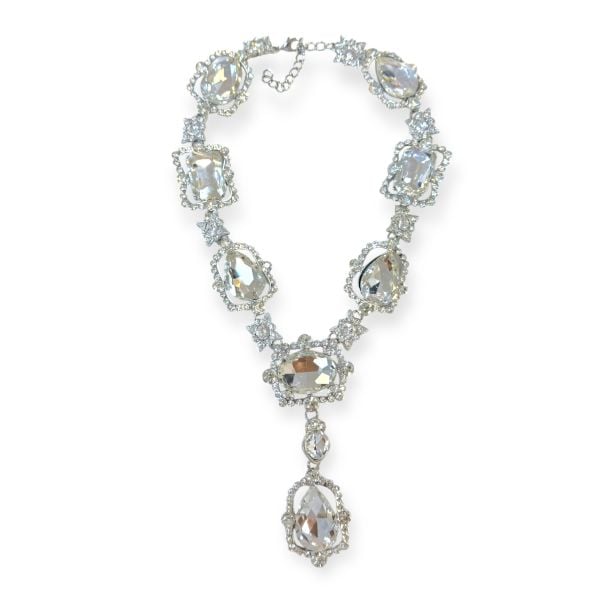 Diamonds Beyaz Taşlı Kolye