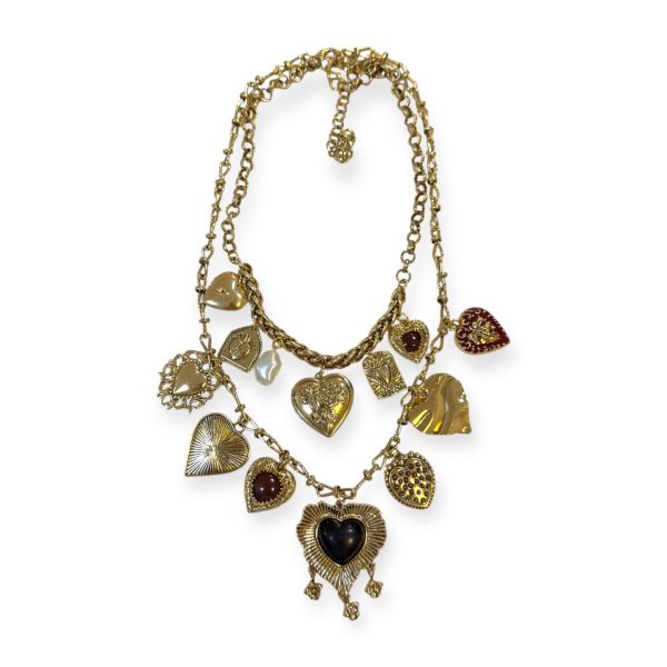 Zra Kalp Charm İkili Kolye