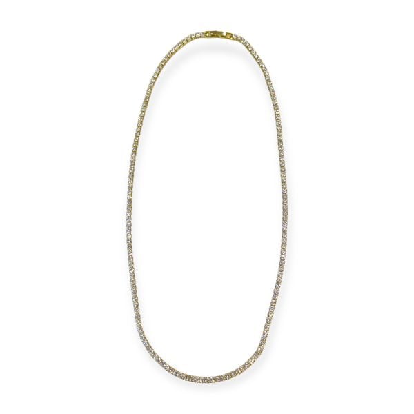 2.5mm Beyaz Gold U Dönmeyen Su Yolu Kolye