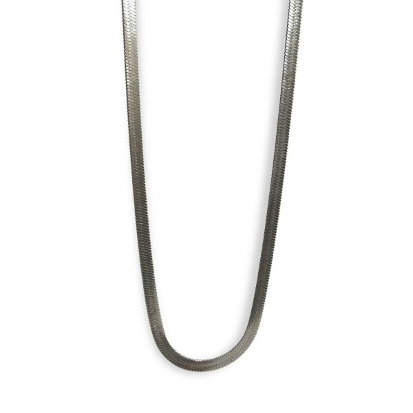 Silver İtalyan Çelik Zincir Kolye 45 cm