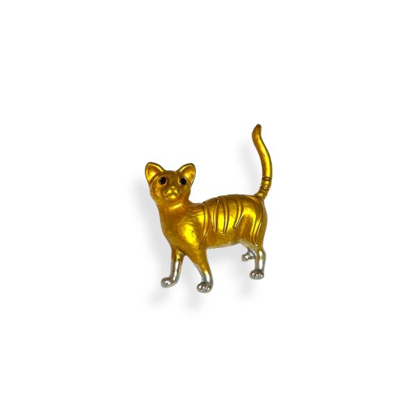 Kedi Gold Broş