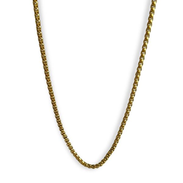 Gold Boru Çelik Zincir Kolye 60 cm