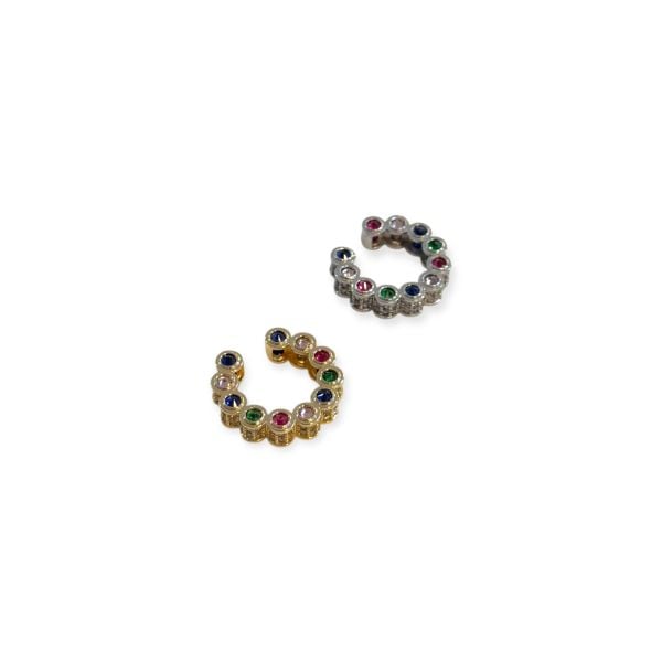 Renkli Taşlı Earcuff Kıkırdak Küpe