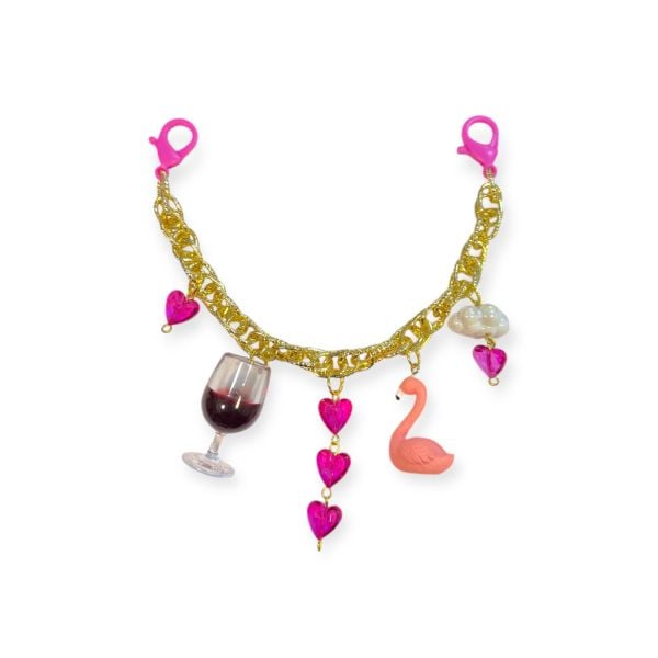 Flamingo Kalpler Bulut Çanta Charm Anahtarlık