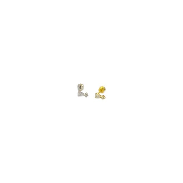 925 Ayar Gümüş Minimal Taşlı Tragus Piercing