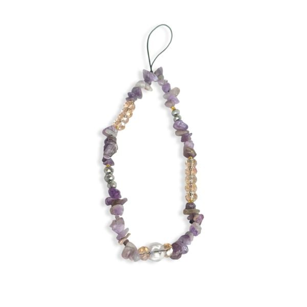 Ametist Kristal Phone Charm Telefon Askısı