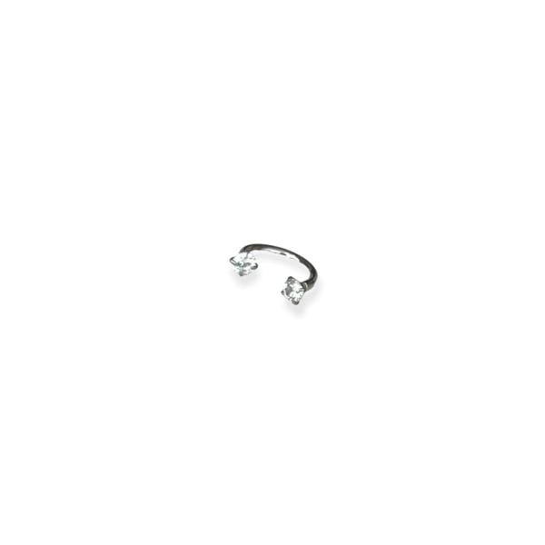 Yarım Ay Taş Halka Çelik Tragus Piercing