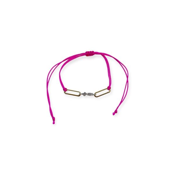 Meslys Neon Pembe İp Bileklik Halhal
