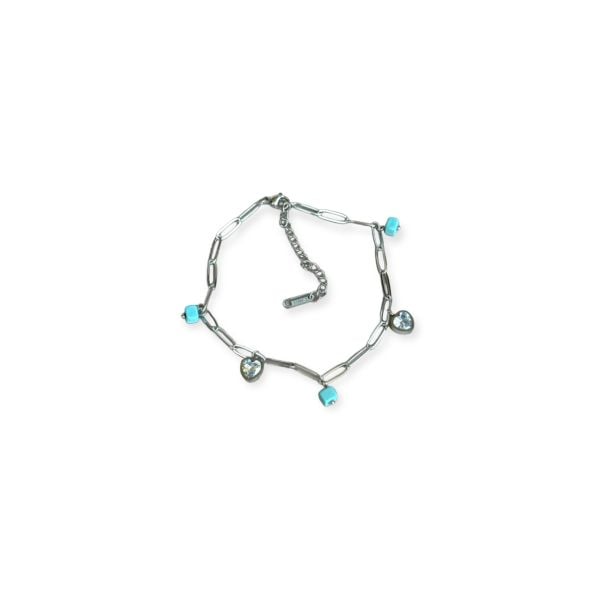 Kalp Charm Çelik Halhal