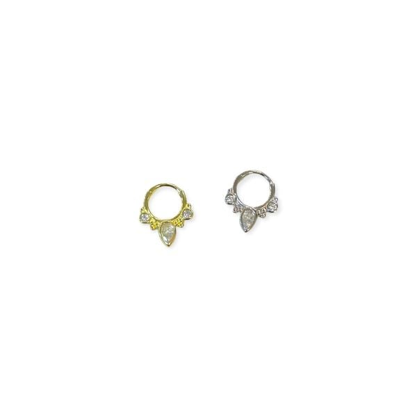 Badem Taşlı Halka Daith Piercing 8mm