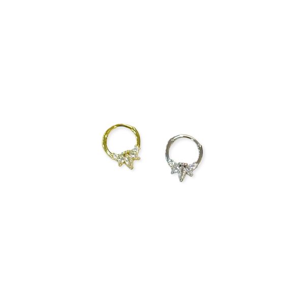 Zambak Taşlı Halka Daith Piercing 8mm
