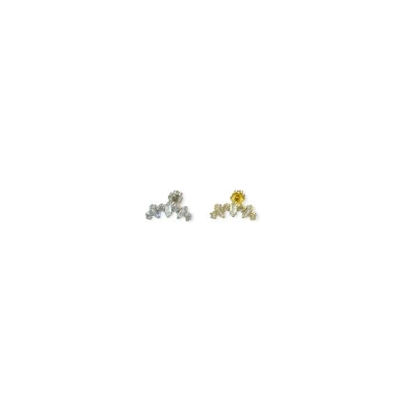 925 Ayar Gümüş Baget Taşlı Tragus Piercing