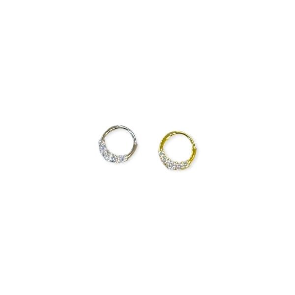 Sıra Taşlı Halka Daith Piercing 6mm