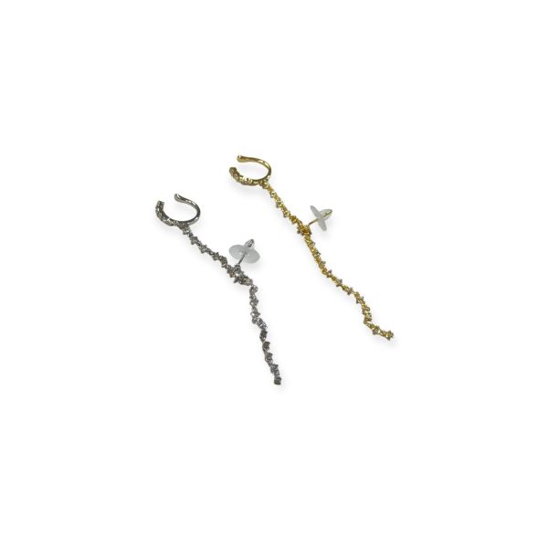Taşlı Sallantılı Earcuff Kıkırdak Küpe
