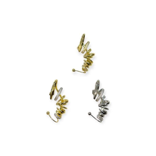 Rainbw Taşlı Earcuff Kıkırdak Küpe