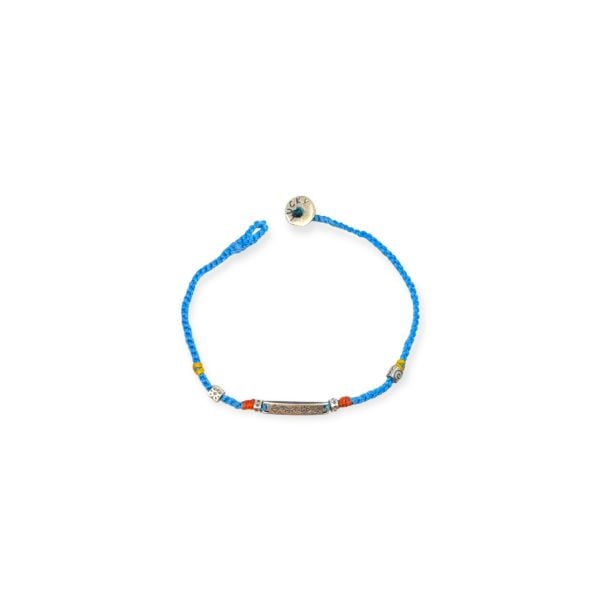 925 Ayar Gümüş Etnik Unisex İp Bileklik