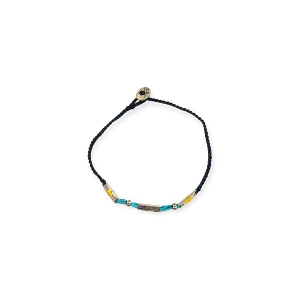 925 Ayar Gümüş Etnik Unisex İp Bileklik