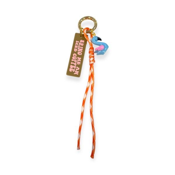 Bring Me Iced Coffee Flamingo Çanta Charm Anahtarlık