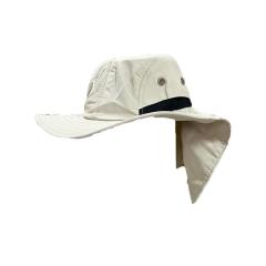 Kırık Beyaz Renk Ayarlanabilir Özellikli Safari Trekking Şapkası