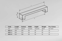 Çebi 853 Modern Mobilya Kulbu Parlak Krom 224 mm