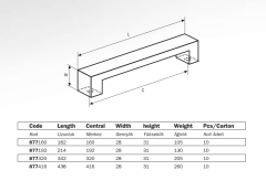 Çebi 877 Modern Mobilya Kulbu İnox 160 mm