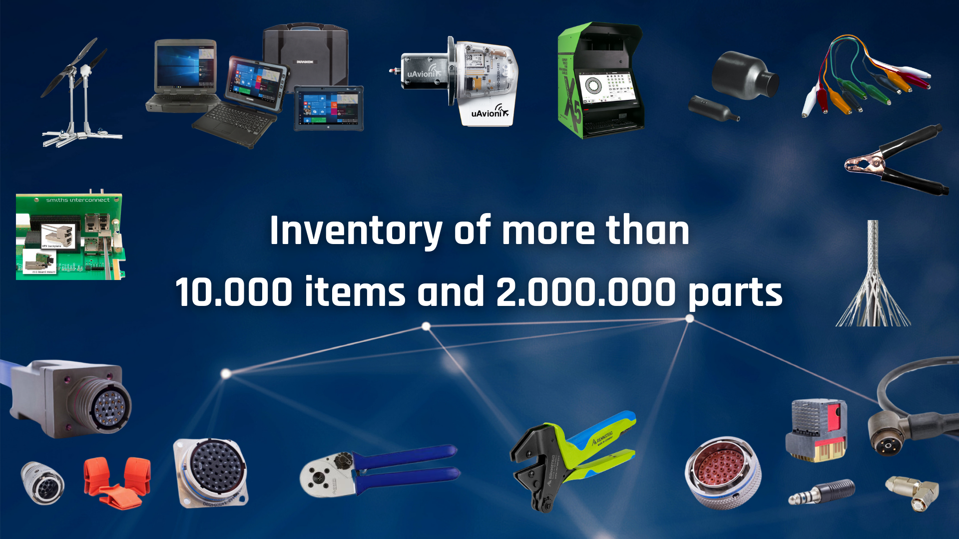 More than 2,000,000 parts in stock