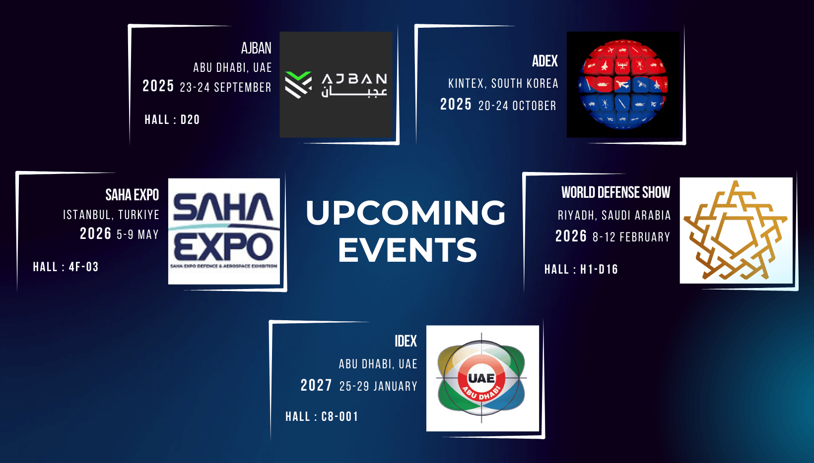 UPCOMING EVENTS