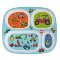 Tyrrell Katz Bebekler için Mini Bölmeli Tabak ''WHEELS''